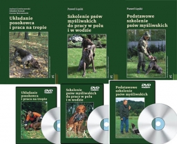 Zestaw 3 książek z filmami DVD - szkolenie psa